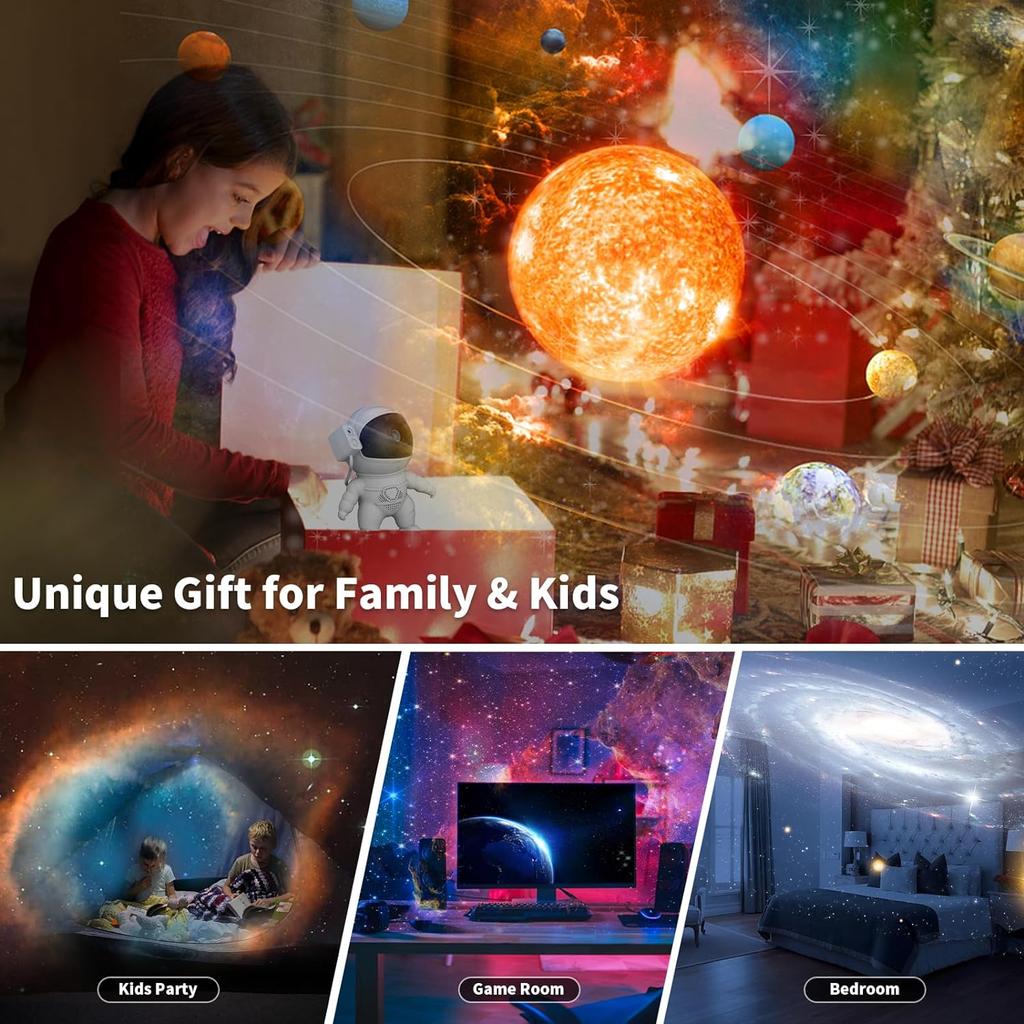 Star Projector, 13 HD Cosmic Scenes Planetarium Astronaut Galaxy Projector for Bedroom, Realistic Starry Sky Galaxy Night Light Projector
