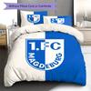 1. FC Magdeburg Pattern Bedding,Quilt Set Quilt Cover Pillowcase Home Birthday Gift (1 * duvet cover + 2 * pillowcase, without core)