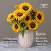 Sunflower Silk Flower Arrangement: Artificial Dried Flowers for Living Room, Dining Table, and Photo Props