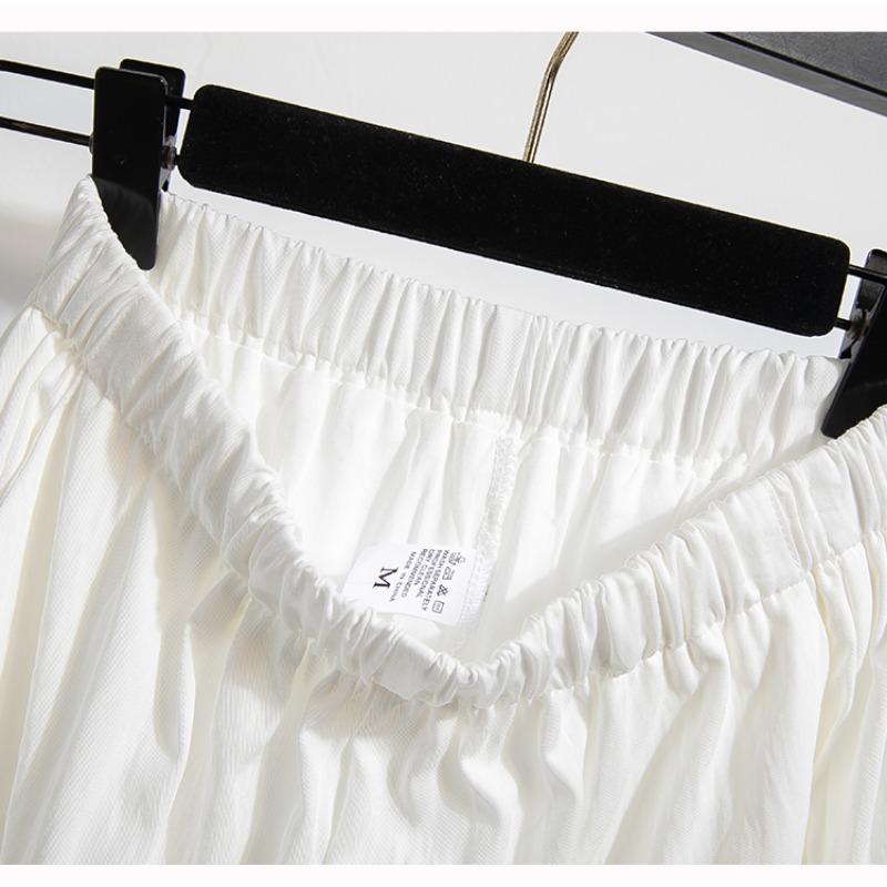 Dimanaf 2025 Summer Plus Size Pants High Waist New Wide-leg Pants Women Fashion Loose Pleated Vintage Pants