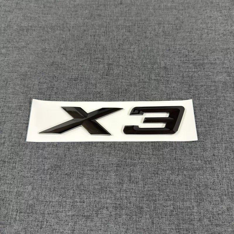 3D ABS Schwarz Chrom Auto Buchstaben Heckklappe Emblem X1 X2 X3 X4 X5 X6 X7 Logo Aufkleber Schriftzug Zubehör