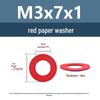 Yigu Red Mica Paper Washer Gasket M2-M20 Flat Washer