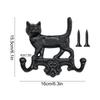 Cat Hooks Rustic Cute Iron Hanger Double Wall Hooks For Hat Key Bag Purse Clothes Farmhouse Entryway Bathroom Kitchen
