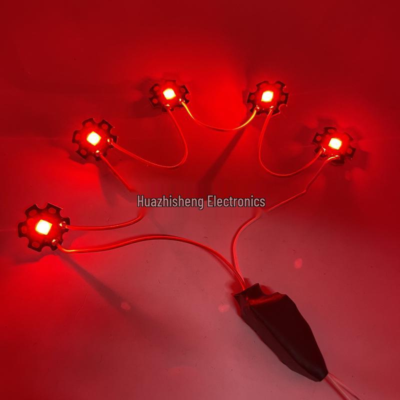 LED Rotating Lantern: Colorful Luminous Beads with External Flashing Drive, Red & Warm White Light, DIY Accessories.