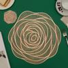 Hollow Rose PVC Non-slip Table Mat Cup Mat Restaurant Hotel Decoration Plate Mat
