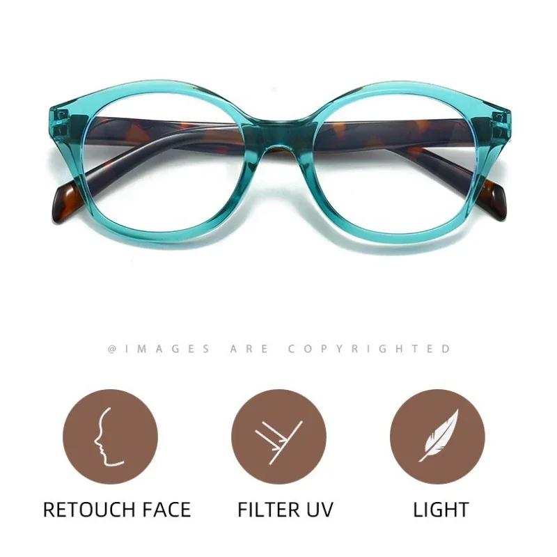 New Retro Small Round Frame Elderly Reading Glasses High Definition Blue Light Blocking Far Sight Eyeglasses for Women and Men