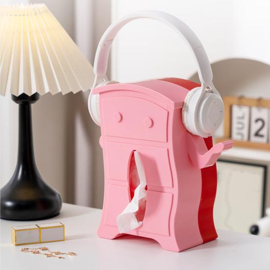 Yousheng Roztomý držák na papírové kapesníky Kreativní tvar Živé barvy Protiskluzový design Velká kapacita Držák na papír Úspora místa Stolní dekorace