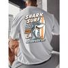 Men's Cool Short-sleeved T-shirt American Fashion Large Size Printed Bottoming Shirt,Wide Spring and Summer Round Neck Casual Versatile Top, PLUS SIZE