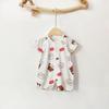 Summer Baby Bamboo Bodysuit: Lightweight, Breathable Short Sleeve Coverall for 3-24 Months