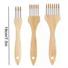 Round/Flat Multi-Tooth Comb Brush Nylon Wool Bamboo Handle Watercolor Brush Painting Supplies Art Stationery Acrylic Paint Brush