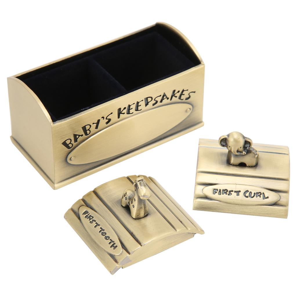 Baby Keepsake Box European Style Rust Resistance Beautiful Appearance Tooth Fairy Gifts for Little ChildrenGreen Patina