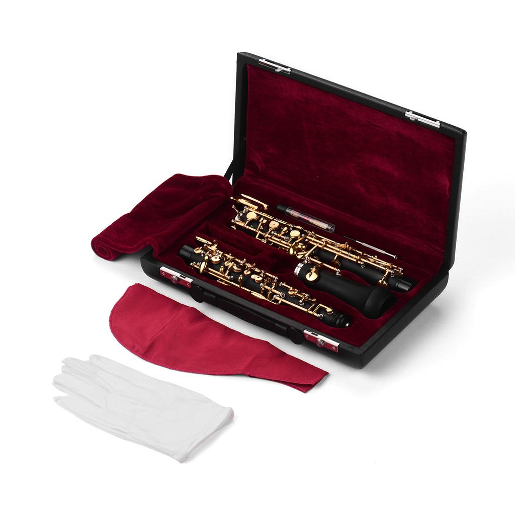 Professionelle Oboe C-Taste, halbautomatisches Holzblasinstrument mit Oboe, rein vergoldete Tasten