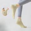 Yoga Socks, Women's Sweat-absorbing and Moisture-wicking Sports Short Socks, Silicone Anti-slip Cotton Socks, Breathable and Non-shedding, Fitness