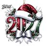 2027 Year Hanging for New 2D Flat Hat Ornament Ornaments Christmas Acrylic Decoration Tree Pendants