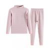 Kids Thermal Underwear Set Fleece Lined Mid-Collar Cotton Sleepwear Boys Girls Winter