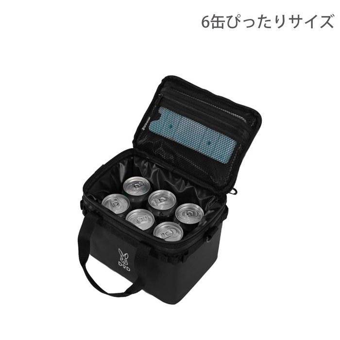 DOD Soft Kurara (4) 4L 6-Can Size Cooler Bag CL1-918-BK Black 4 Liter