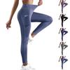 High Waist Yoga Pants For Women Hip Lifting Solid Color Tummy Control Pants With Pockets High Elasticity