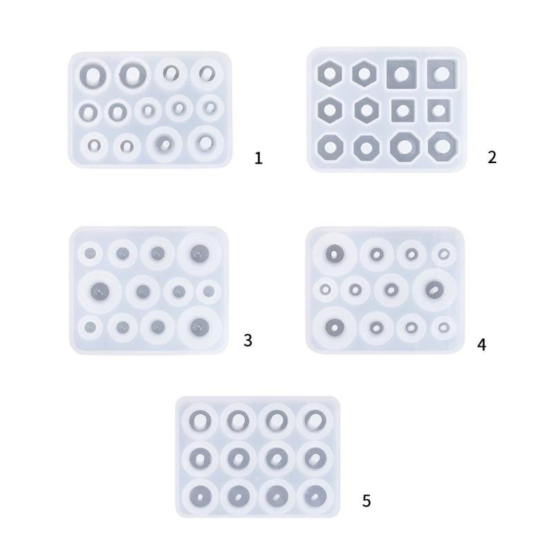 Silicone Molds For Resin Beads Gemstones DIY Crafting Multi Shape Jewelry Accessories Pendants Casting Tools Supplies Set