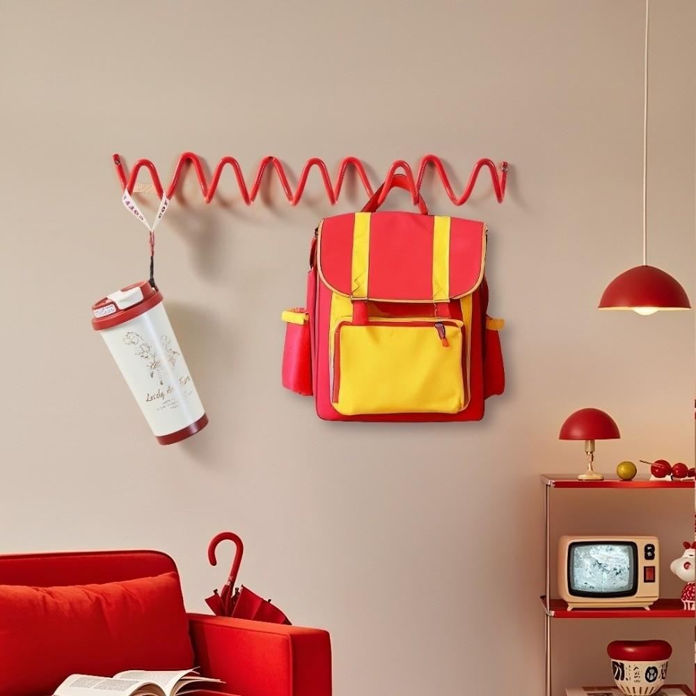 Kreativní vlnový tvar Vlnové věšáky na kabáty Vnitřní nábytek Kovový nástěnný organizér Věšák na kabáty Domácí