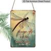 2D Flat, 1pc Vintage "Accept, Let Go, Have Faith" Dragonfly Aluminium Sign - 8"x12" Rustic Spiritual & Nature Decor, Inspirational Wall Art, Perfect