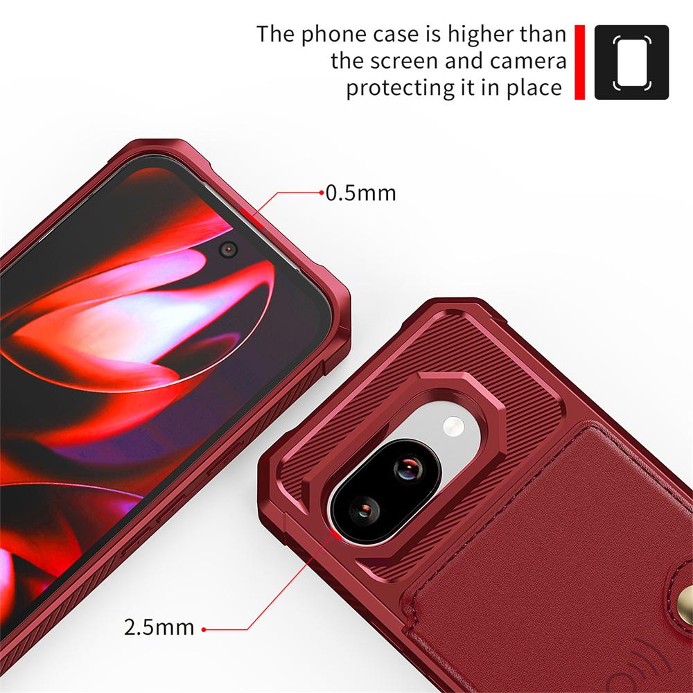 Wallet Case Card Holder Slot with Magnetic Car Mount Function Phone Case for Google Pixel 7 8 9 Pro XL 9A 8A 7A Leather Cover