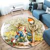 The Tale of Peter Rabbit Round Area Rug,Carpet Rug for Living Room Bedroom Sofa Playroom Decor,Non-slip Floor Mat