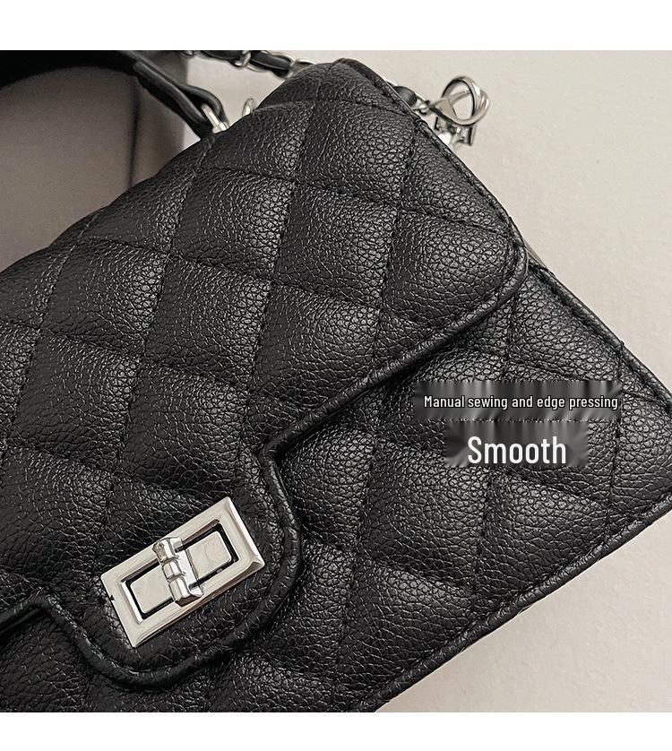 2024 Women's Fashion Diamond Pattern Chain Crossbody Bag - High-End Small Square Handbag