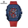 Top Brand NAVIFORCE 8070 Personalizado Men's Watch High Quality Original Brand Square Watches with Silicone Strap Reloj 2025