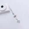 Beaded Phone Charm Resin Colorful Beads Keyring Pendant Bowknot Heart Star Keychain Fashion Accessory for Smartphones