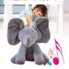 Elephant Hide And Seek Singing Plush Toy With Pp Cotton Filling For Kids Playtime
