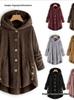Spring 2026 Women's European-American Plush Button Top, Irregular Solid Color Coat