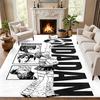 Dandadan Carpet Door Mat for Living Room or Bedroom Protective Mat Under Chair Office Decoration Christmas Gift Birthday Present