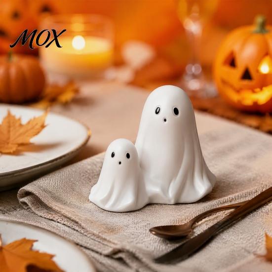 Halloween Party Supplies Ghost Gnome Figurines, Resin Tabletop Decoration, Cute Indoor Outdoor Holiday Decor Statue, Decorative Ornaments for