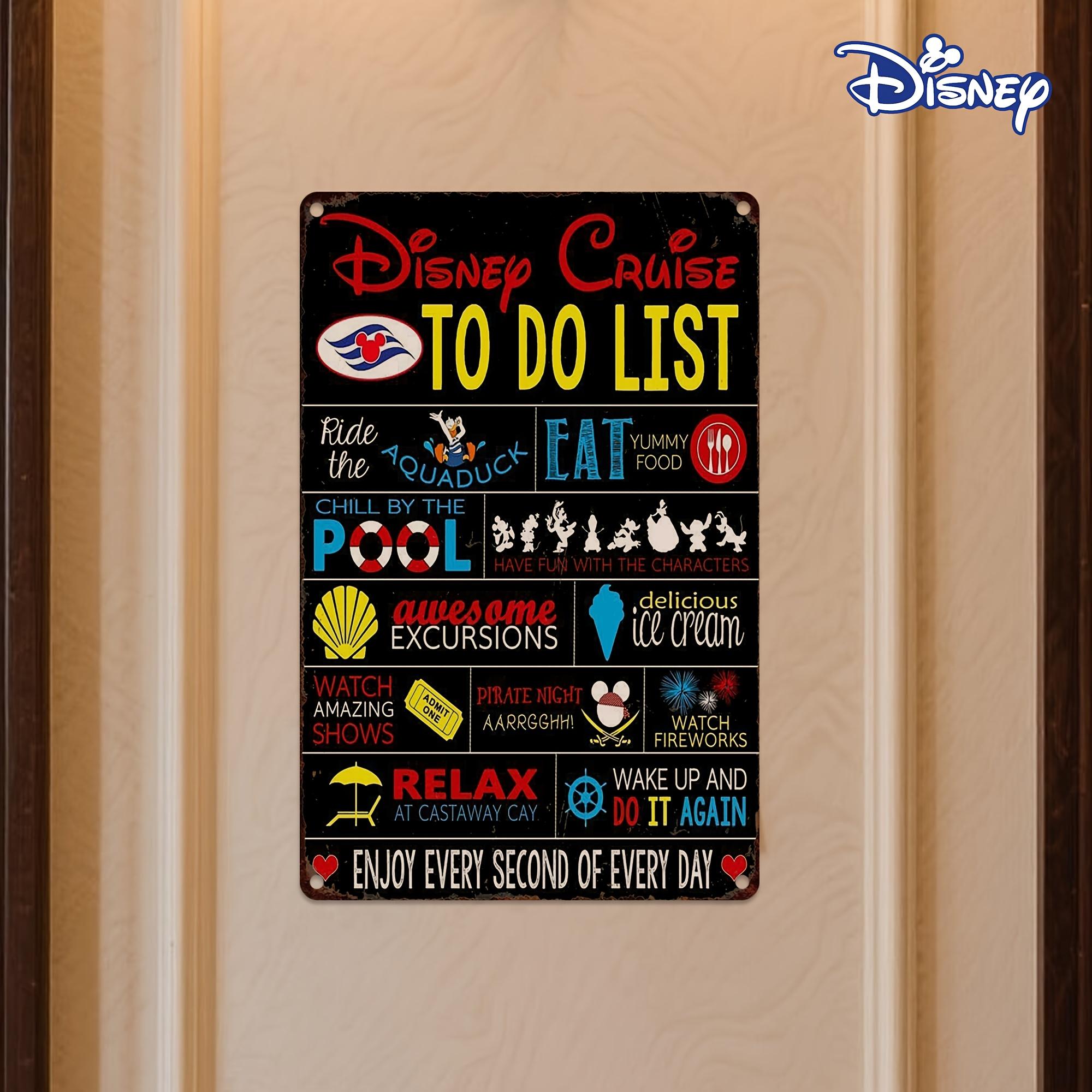 

1 шт. Металлическая табличка «Список дел для круиза Disney», Винтажная железная настенная декоративная табличка, 20,32x30,48 см, Забавное кантри-искусство, Нет в наличии 20x30cm（7.8x11.8inch）