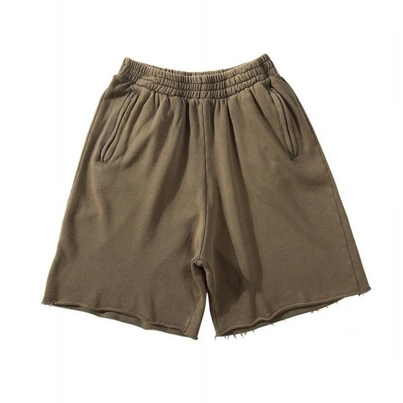 Fashionable Casual and Versatile Pure Cotton Solid Color Sports Men s Shorts M