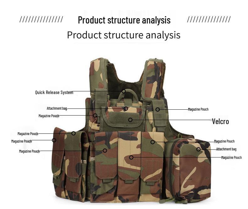 Outdoor Military Enthusiast Steel Wire Molle Vest