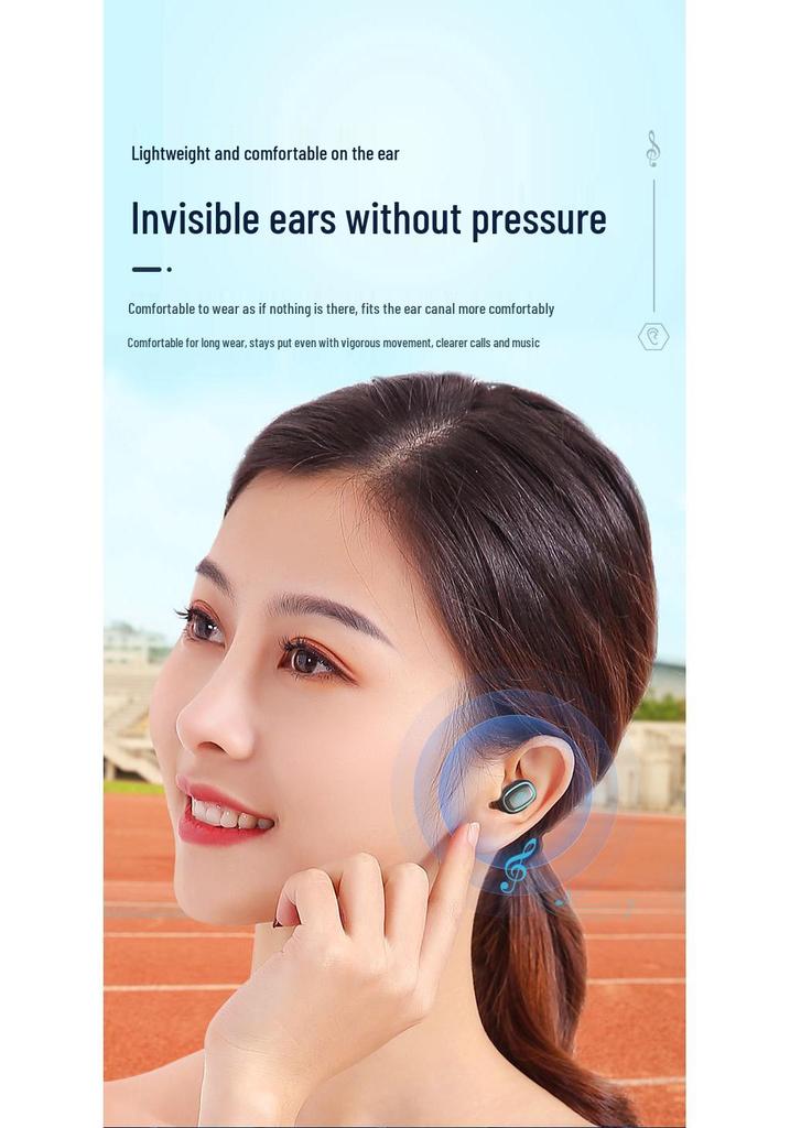 Wireless Bluetooth In-ear Headset with LED Display & Long Battery Life