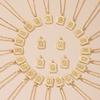 Square Brand 26 English Letter Necklace Hip-hop Necklace Ins Style Female European and American Design Sense Clavicle Chain