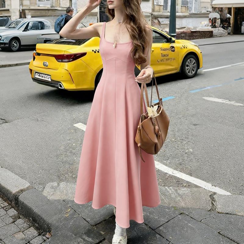 ZANZEA Women Summer Square Collar Casual Sleeveless Long Dress