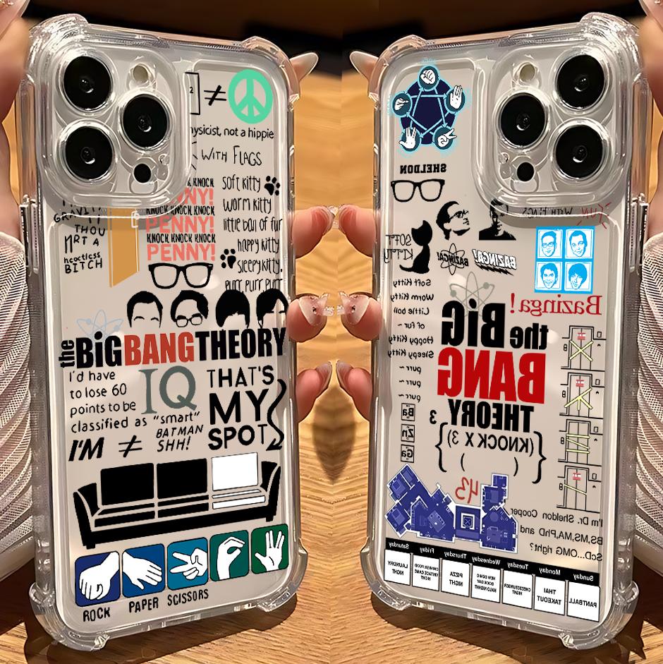 The Big Bang Theory Tv Show Phone Case For iPhone 16 15 14 13 12 11 Mini Pro Max X XR XSMax 7 8 Plus Anti Fall Transparent Cover