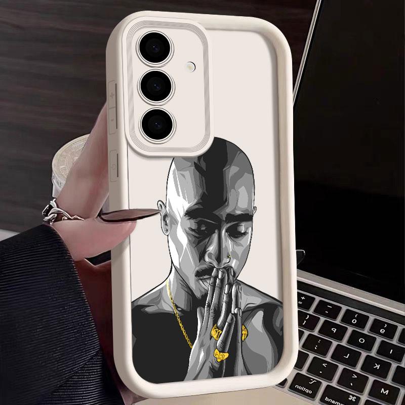 2PAC Tupac Rapper Handyhülle Für Samsung S26 S25 S24 S23 S21 S20 Ultra Für Galaxy S25 S24 FE S26 Plus Funda Weiche Silikonhülle