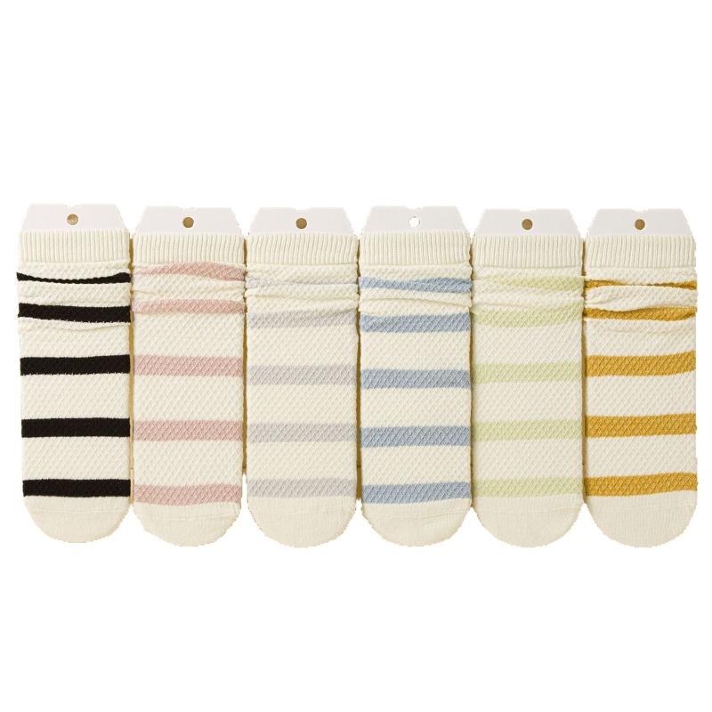 Mid-calf Socks for Girls' School Spring and Summer, Thin Pile Socks, Cotton Wide Straight Socks, Cotton Socks for Girls