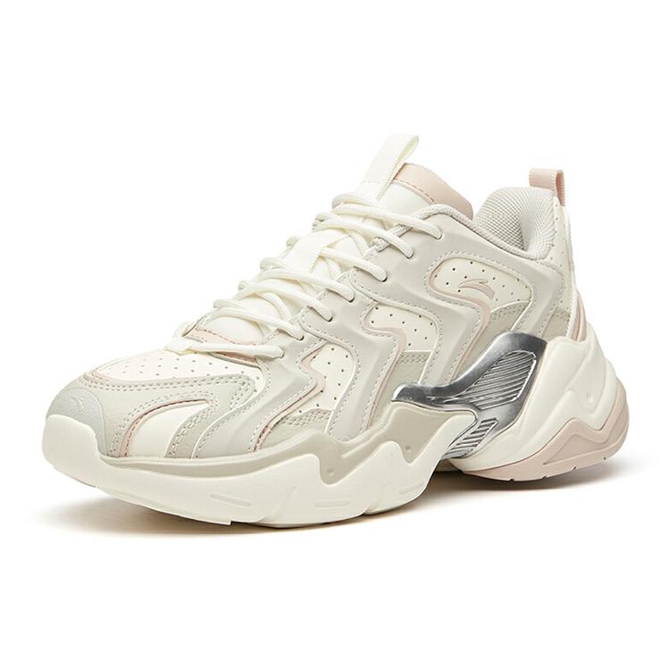 New ANTA Chunky Sneakers Women's Low top White/Gray 122018882-8