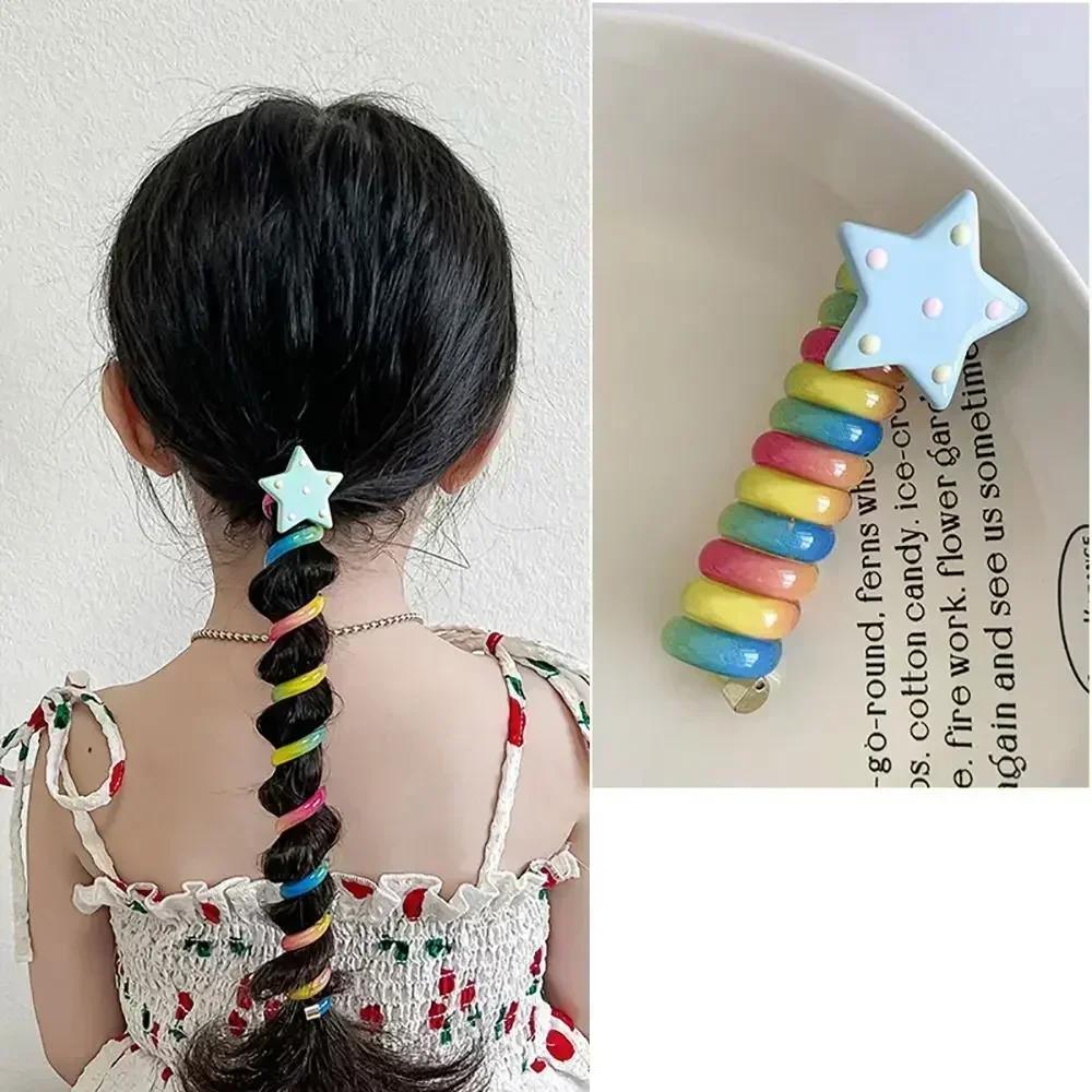 1PC Bowknot Braided Telephone Wire Hair Bands Ponytail Hair Rope Hair Weaving Artifact Elastic Band Hair Rope Hair Accessories