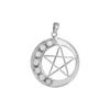 Moonstone Pendant, Moon Star Silver Pendant, Silver Charm Jewelry, 925 Sterling Silver Handmade Jewelry Ap7117
