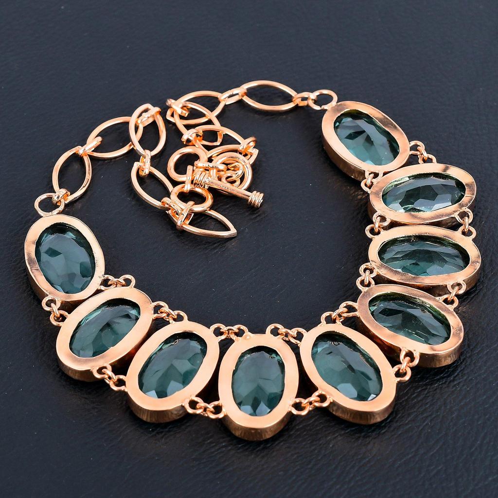 Wunderschöner Apatit Schmuck, handgemachte Kupfer Halskette, verstellbare Kette Halskette, Frauen Edelstein Schmuck für Sie