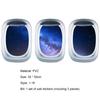 3Pcs/Set Airplane Window Decal Three-dimensional Self Adhesive Window View Landscape Wall Decor Airplane Wall Stickers for Home