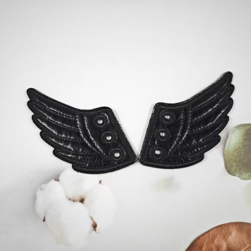 PU Leather Bat Wing Shoe Charm Halloween Footwear Decoration Accessories For Sneakers Boot Skateboard And Running Shoe