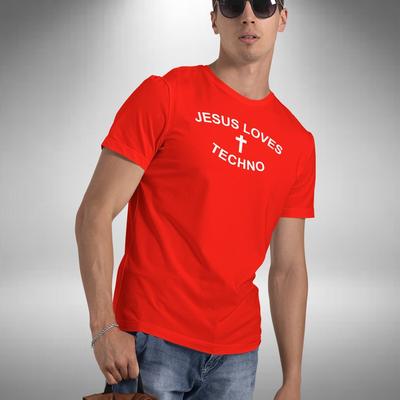 T-shirt 'Gesù Ama la Techno' Divertente Amante della Musica Rave Cristiana