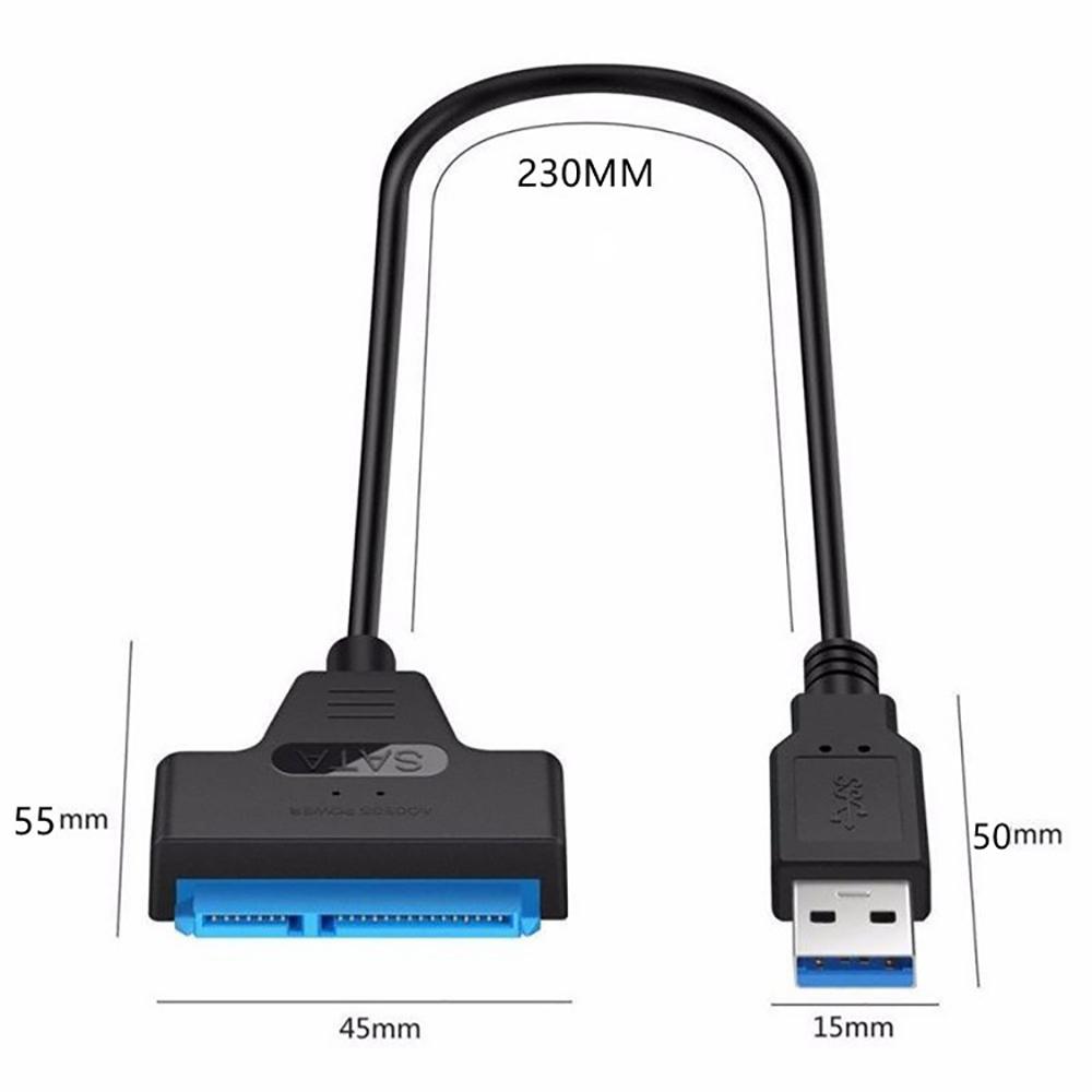 Quickly access a SATA 2.5" SSD or HDD through the USB-A port on a laptop with this SATA to USB cable